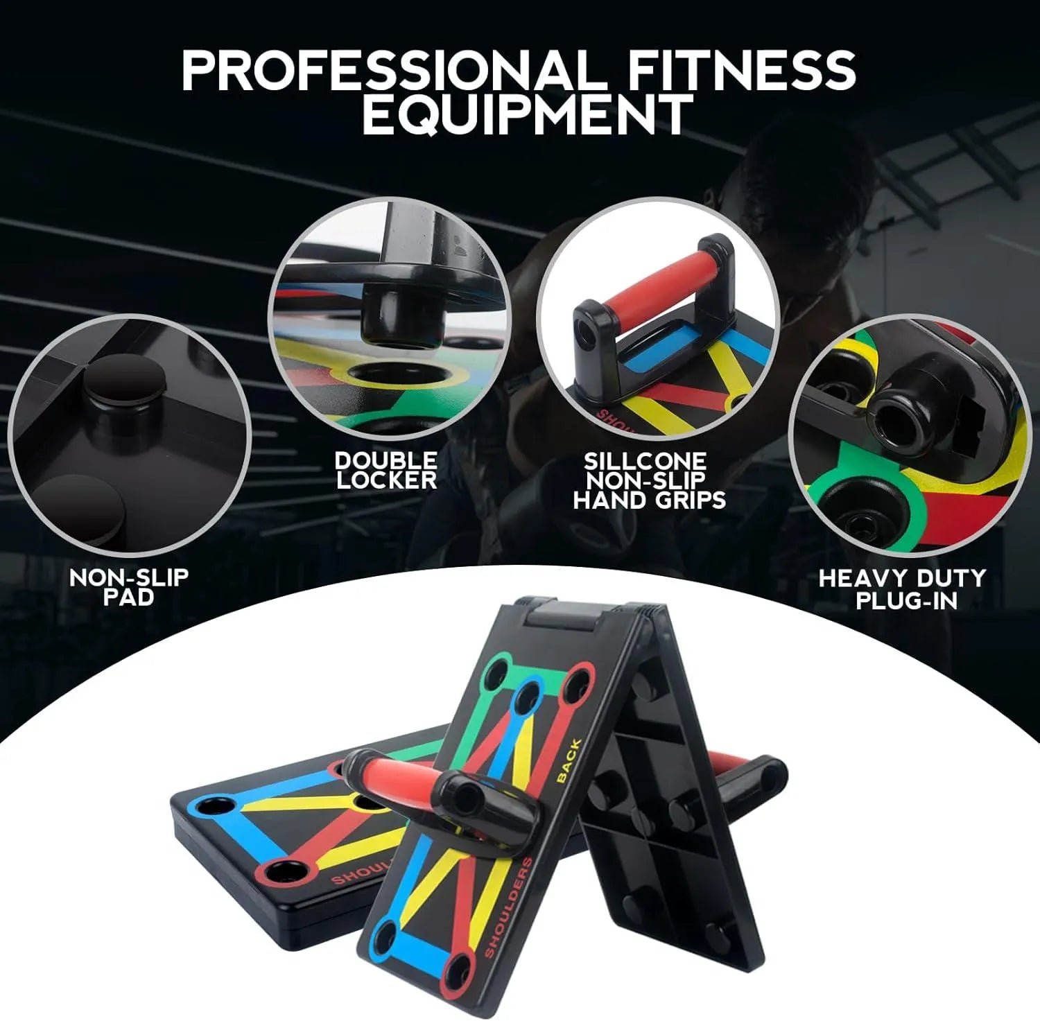 Foldable and Adjustable 12 in 1 Push-Up Board for Fitness and Muscles Training, Gift for Men and Women Gift for Boyfriend