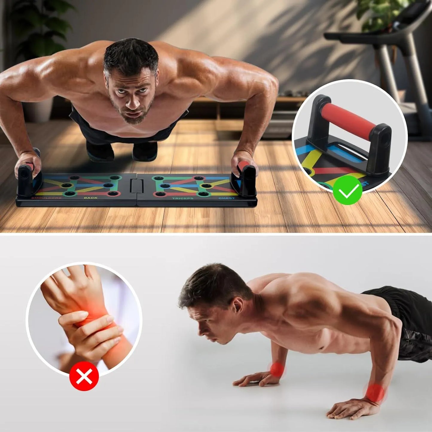 Foldable and Adjustable 12 in 1 Push-Up Board for Fitness and Muscles Training, Gift for Men and Women Gift for Boyfriend