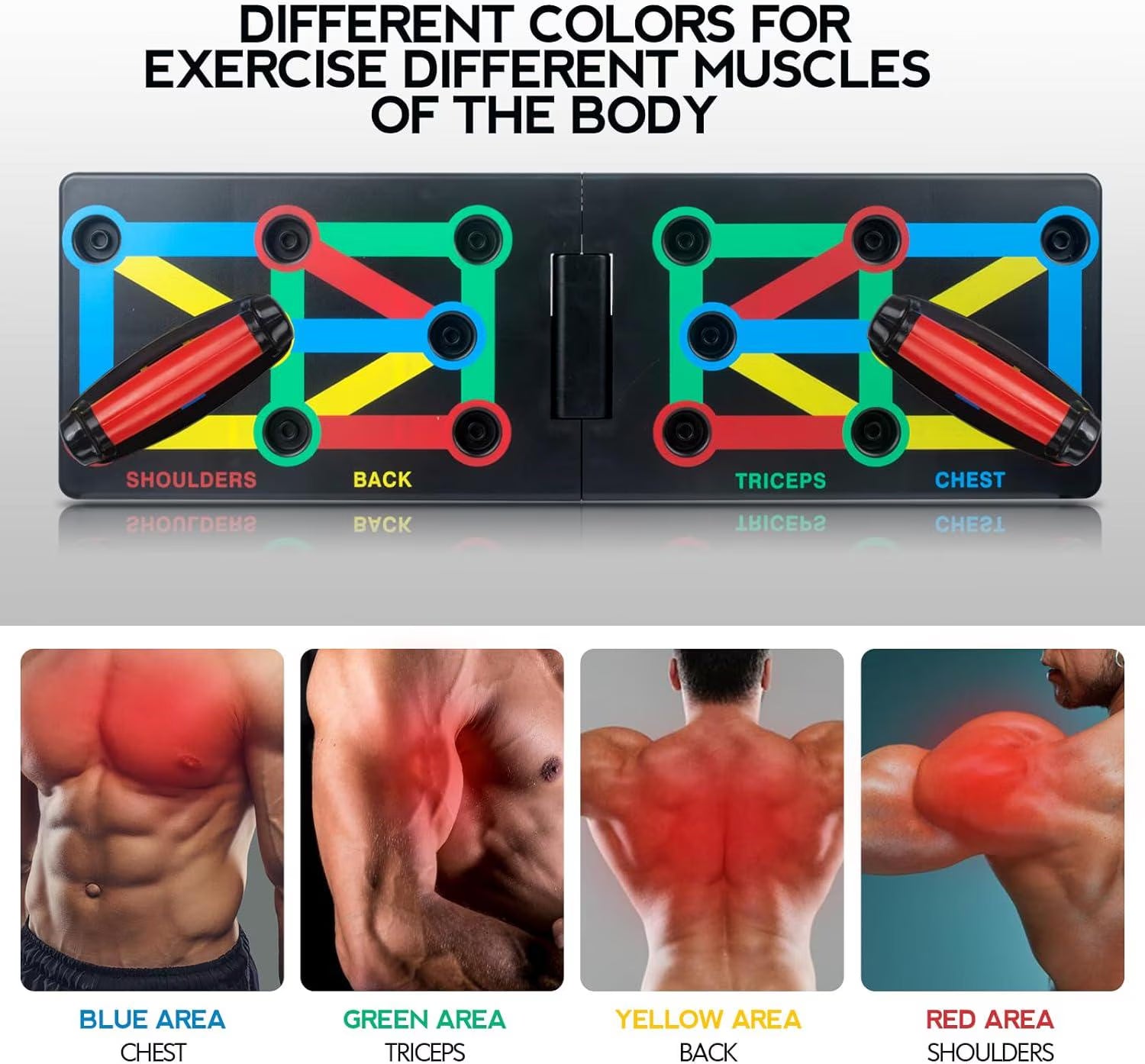 Foldable and Adjustable 12 in 1 Push-Up Board for Fitness and Muscles Training, Gift for Men and Women Gift for Boyfriend